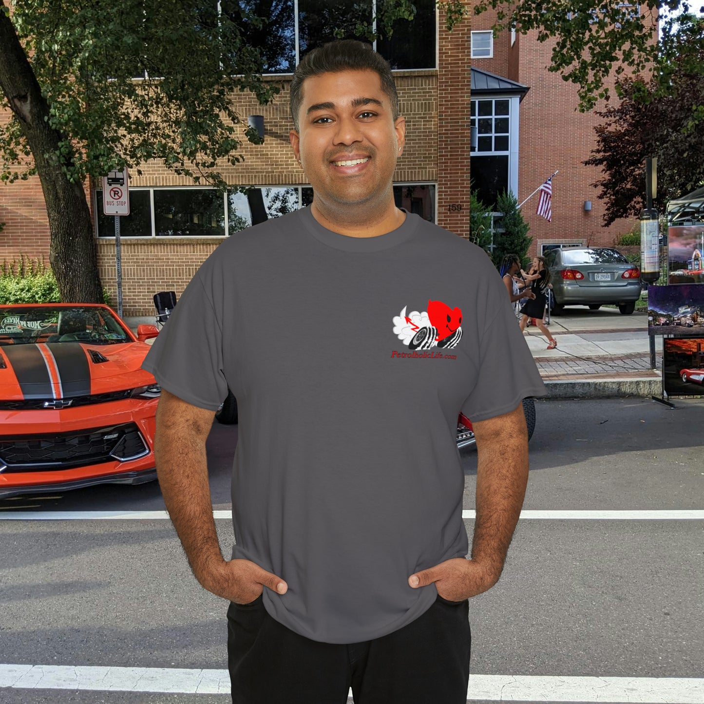 Loud & Fast on back side - Unisex Heavy Cotton Tee