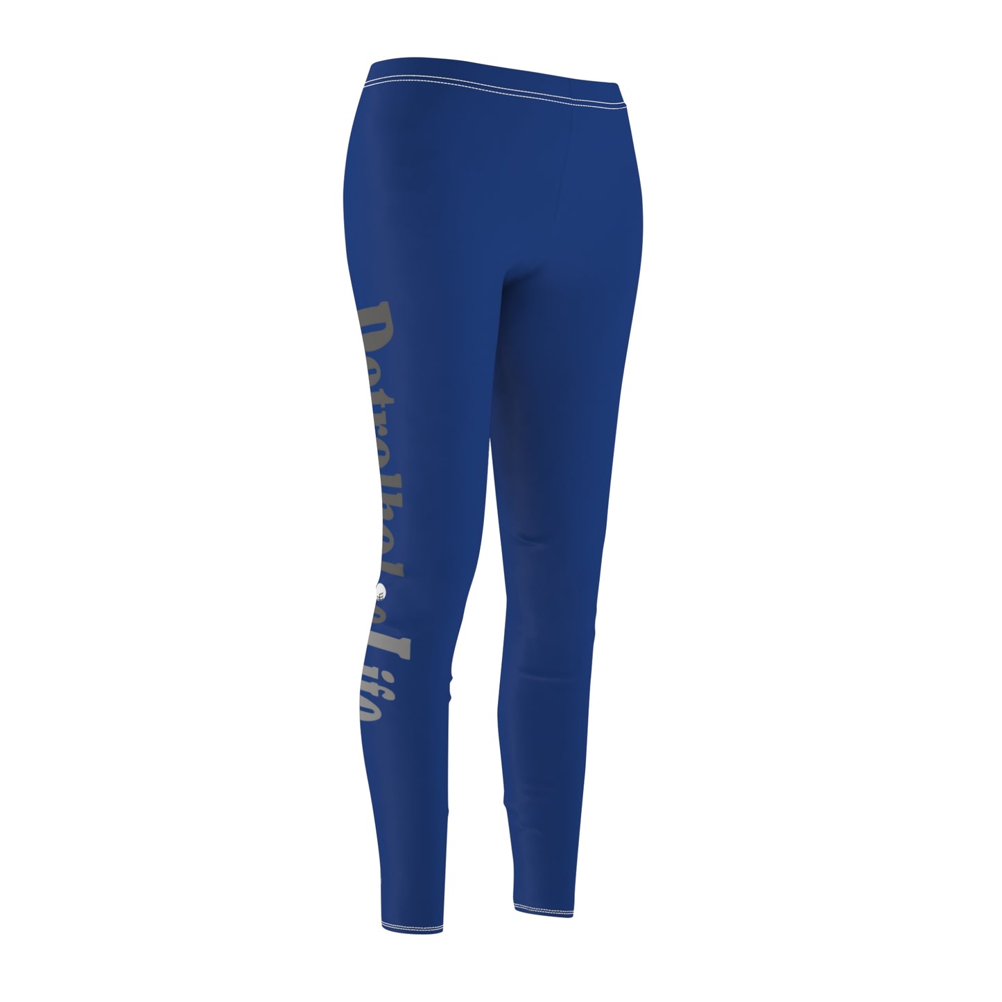 The Devilish Heart on Blue Petrolholic Life - Women's Cut & Sew Casual Leggings (AOP)