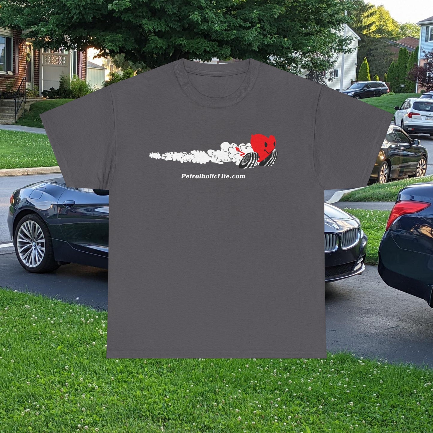 Racing Heart - Front - Unisex Heavy Cotton Tee