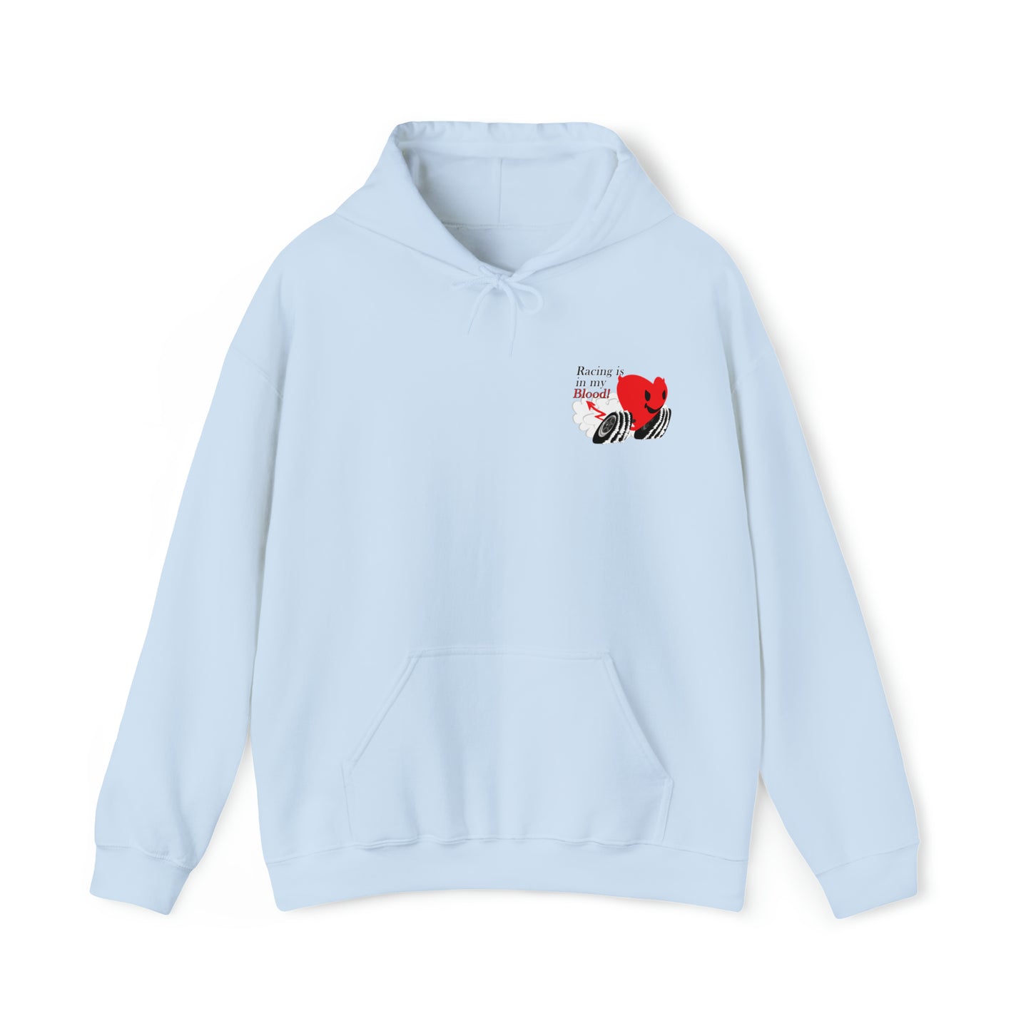 A Redline a Day Keeps Mechanic Away (Back Side) Unisex Heavy Blend™ Hooded Sweatshirt for Her