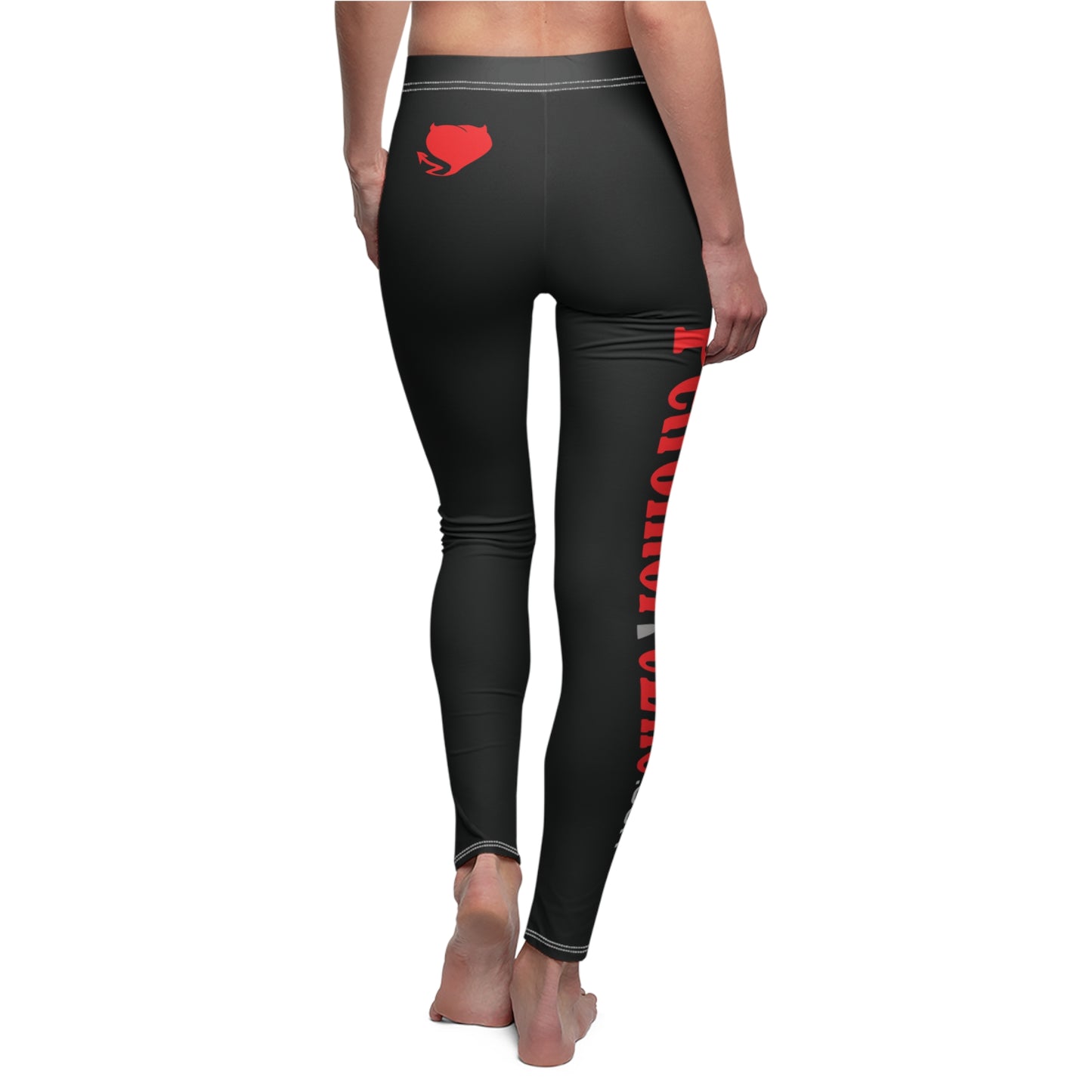 Devilish Heart Petrolholic Life - Women's Cut & Sew Casual Leggings (AOP)