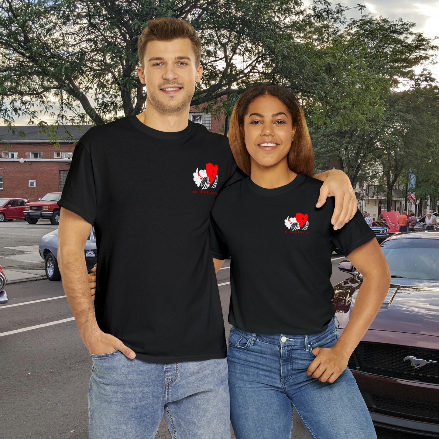 Loud & Fast on back side - Unisex Heavy Cotton Tee