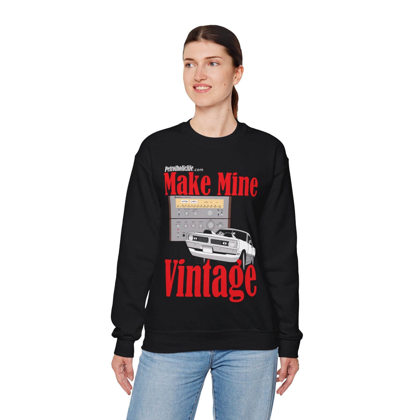 '70 Dart Swinger and Sherwood Stereo Unisex Heavy Blend™ Crewneck Sweatshirt
