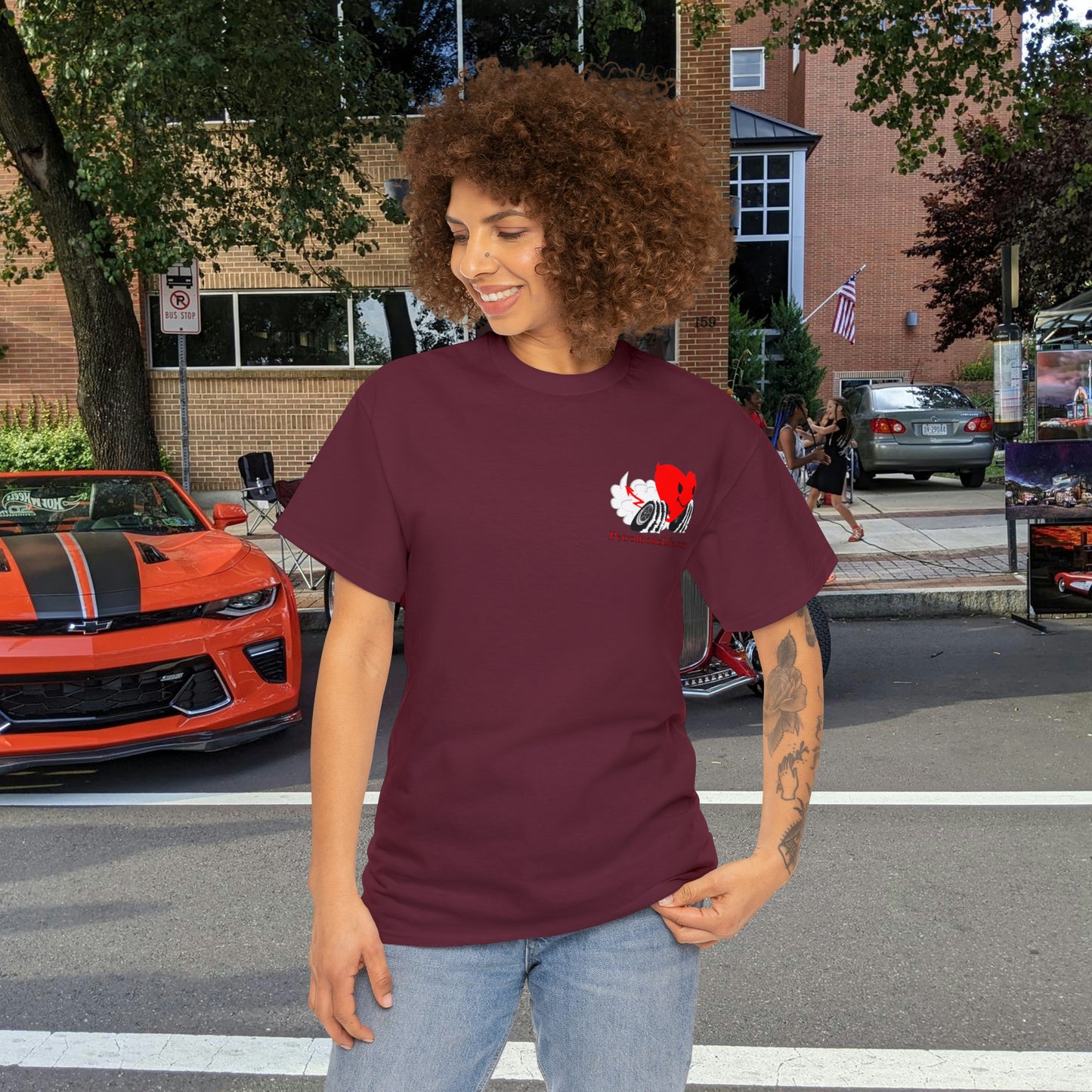 Loud & Fast on back side - Unisex Heavy Cotton Tee
