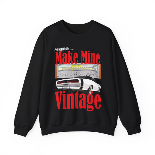 1969 Charger and Pioneer Receiver Unisex Heavy Blend™ Crewneck Sweatshirt