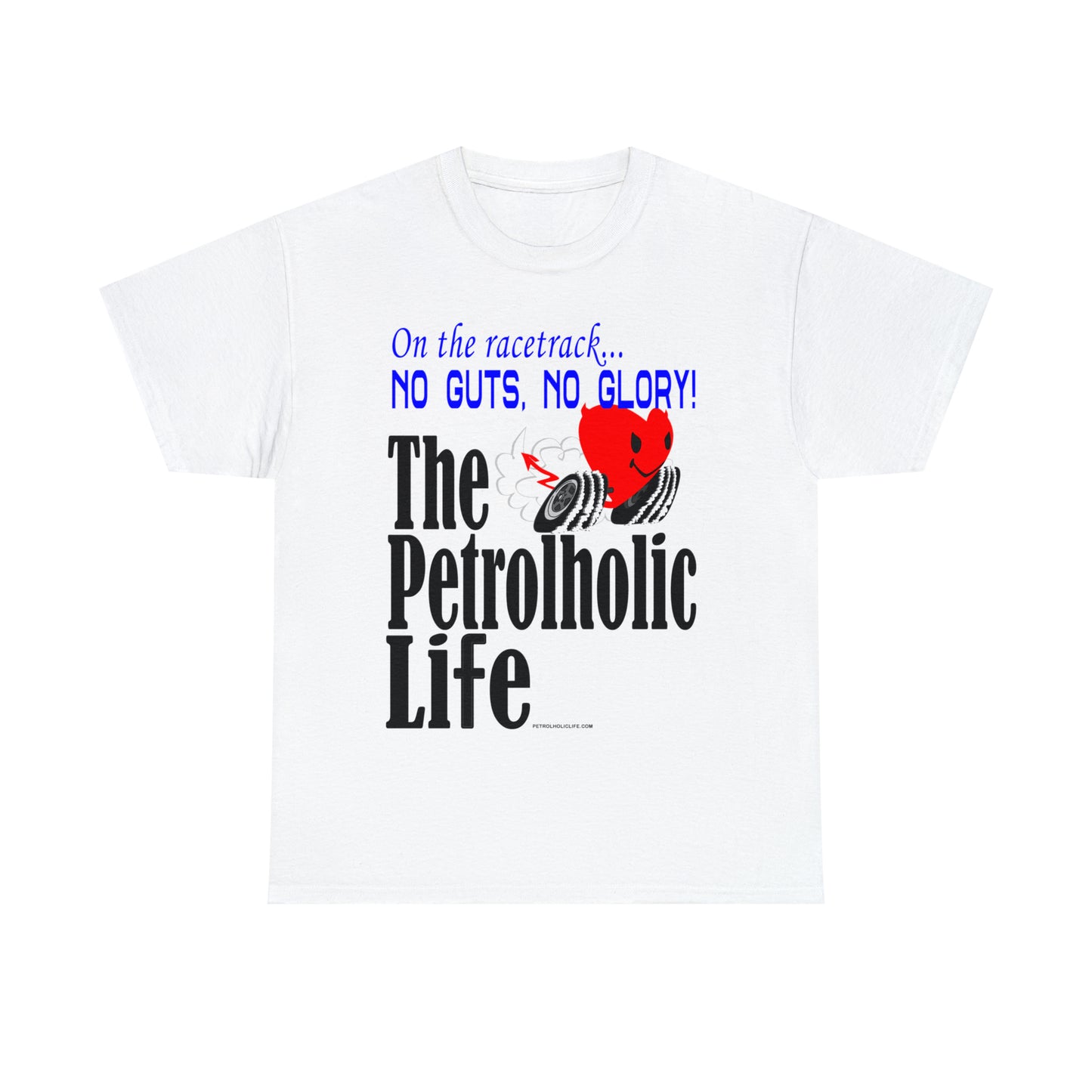 No Guts No Glory Heart Racing -  Unisex Heavy Cotton Tee