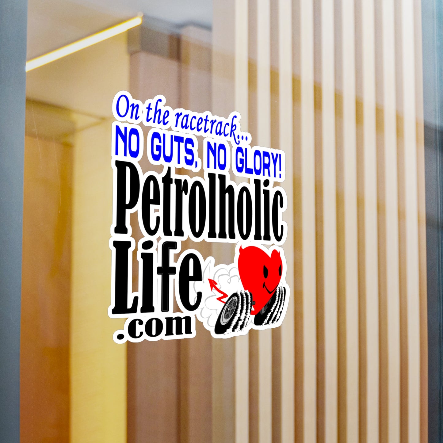 No Guts No Glory Racing Devilish Heart! Kiss-Cut Vinyl Decals