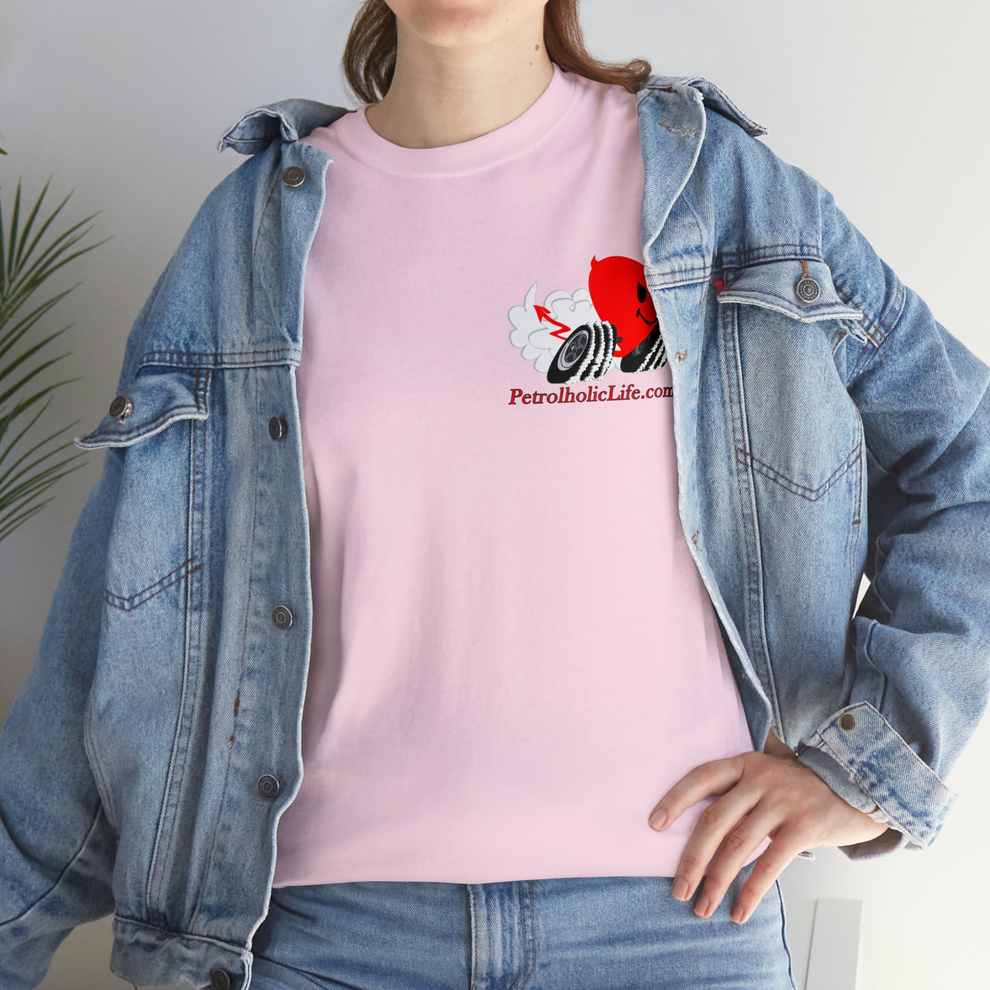 Racing Devilish Heart, also back side - Unisex Heavy Cotton Tee