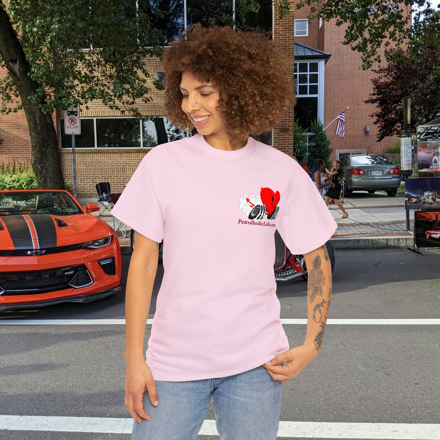 Loud & Fast on back side - Unisex Heavy Cotton Tee