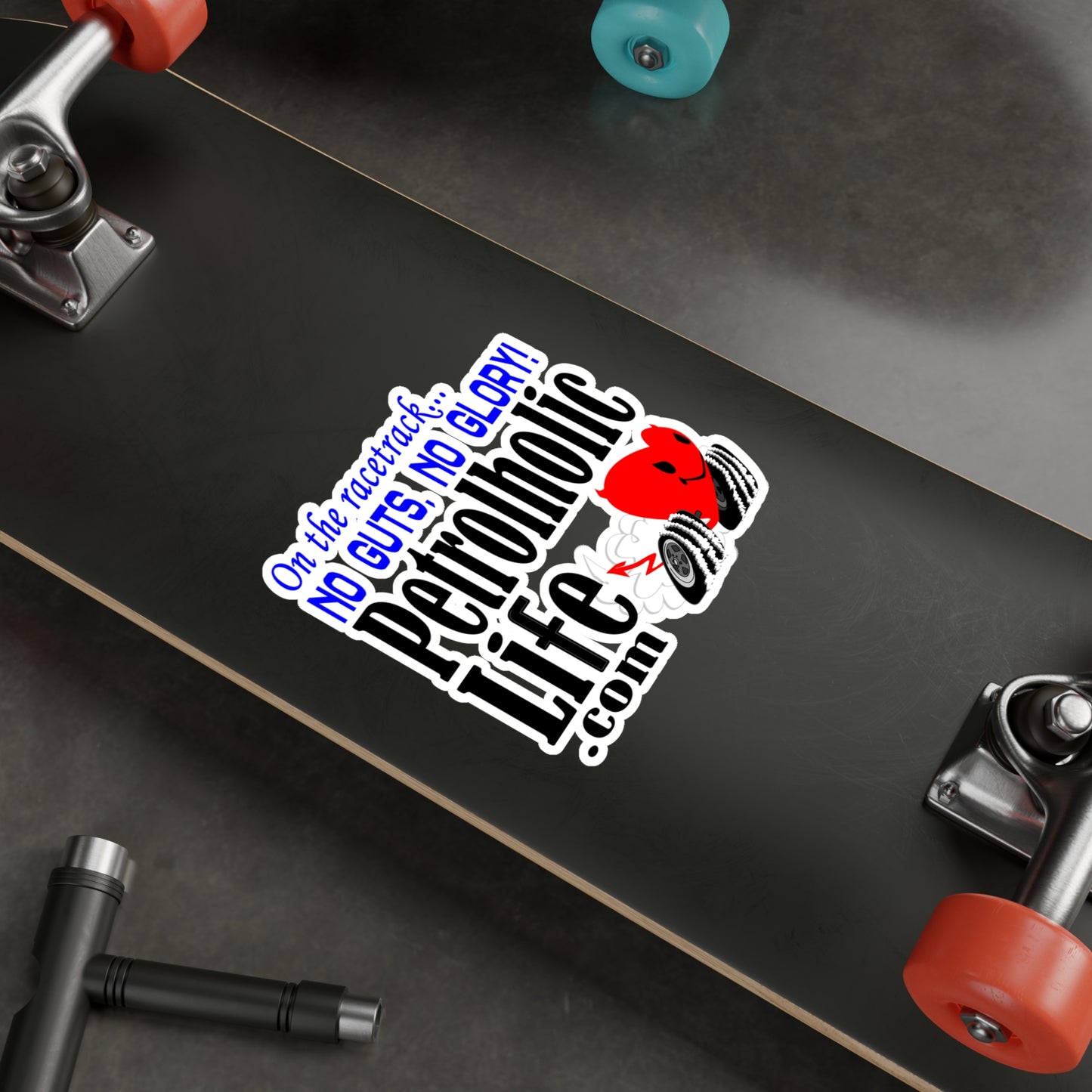 No Guts No Glory Racing Devilish Heart! Kiss-Cut Vinyl Decals