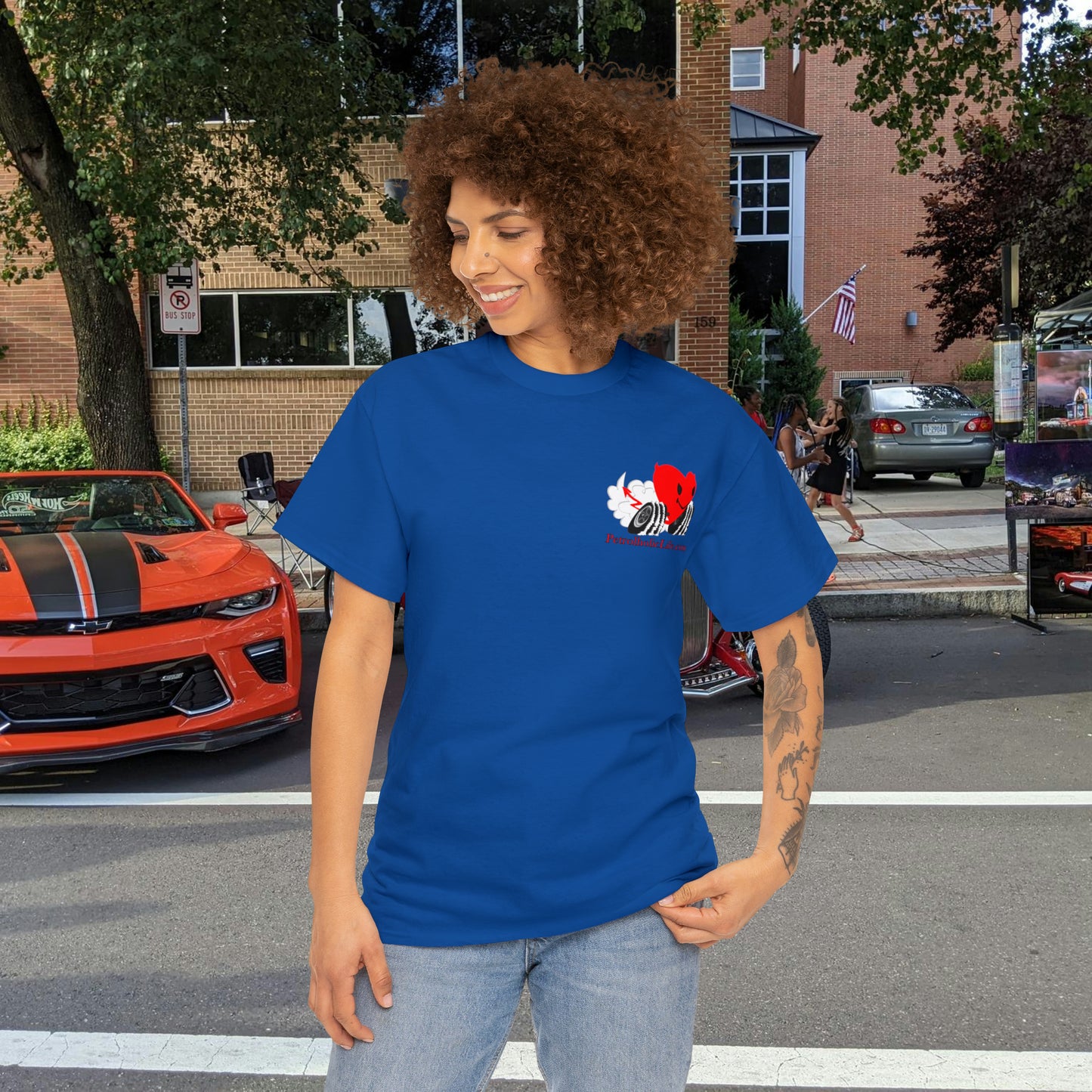 Loud & Fast on back side - Unisex Heavy Cotton Tee