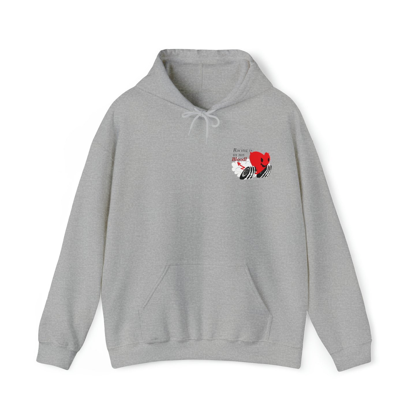 A Redline a Day Keeps Mechanic Away (Back Side) Unisex Heavy Blend™ Hooded Sweatshirt for Her