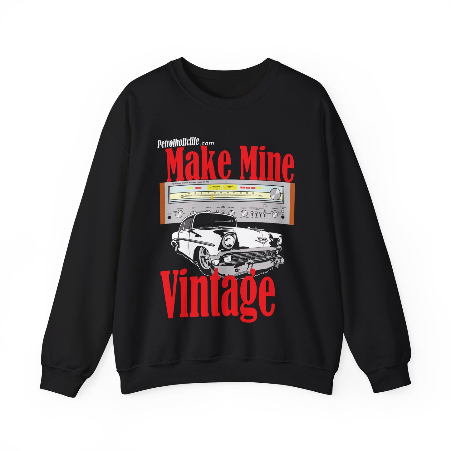 '56 Chev & Pioneer  Stereo Unisex Heavy Blend™ Crewneck Sweatshirt