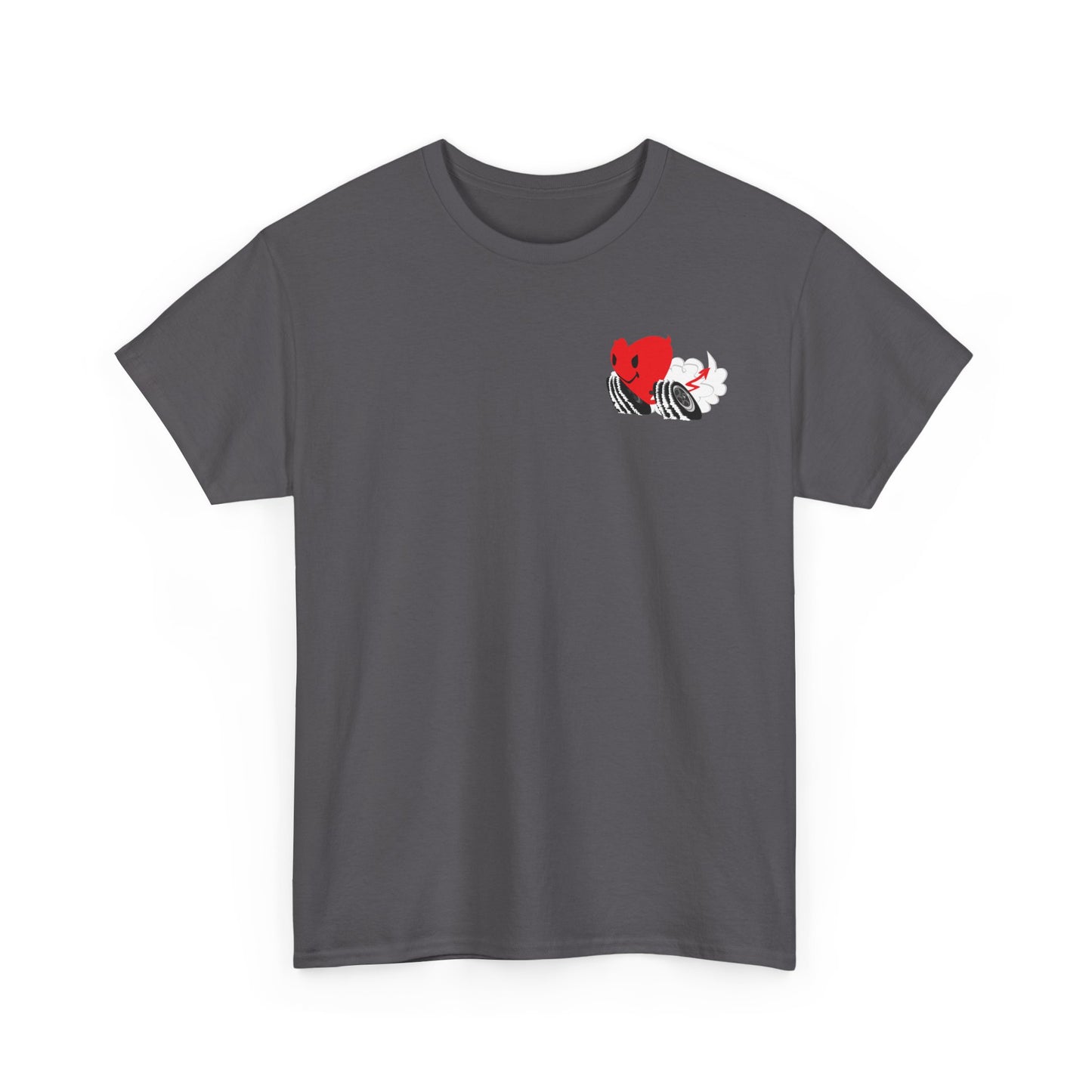 Racing Heart Front and Back - Unisex Heavy Cotton Tee