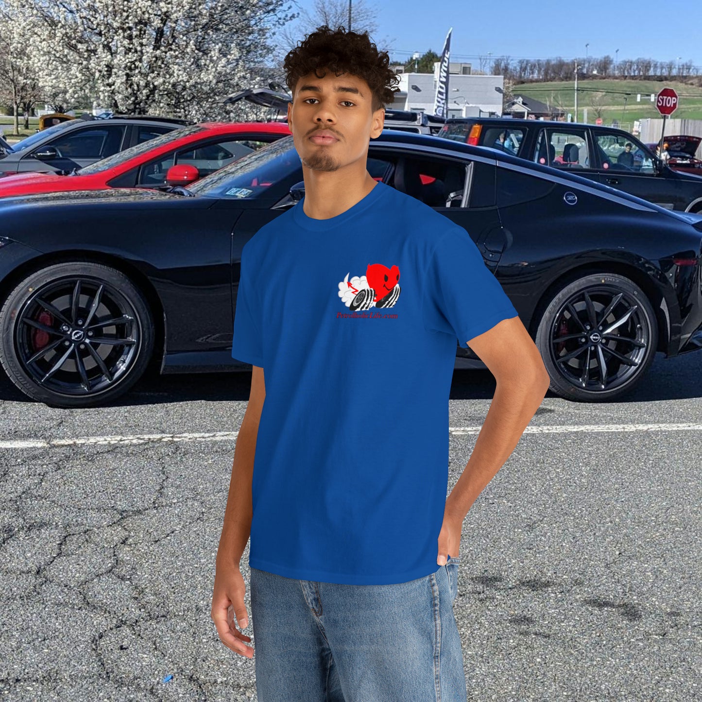 Loud & Fast on back side - Unisex Heavy Cotton Tee