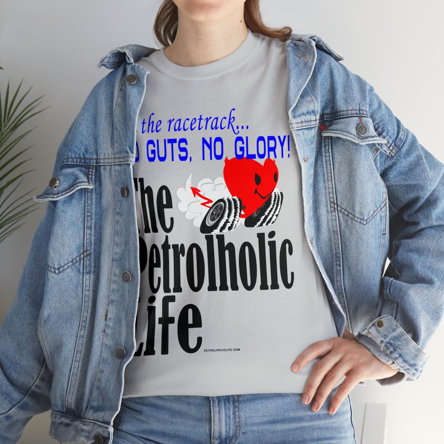 No Guts No Glory Heart Racing -  Unisex Heavy Cotton Tee