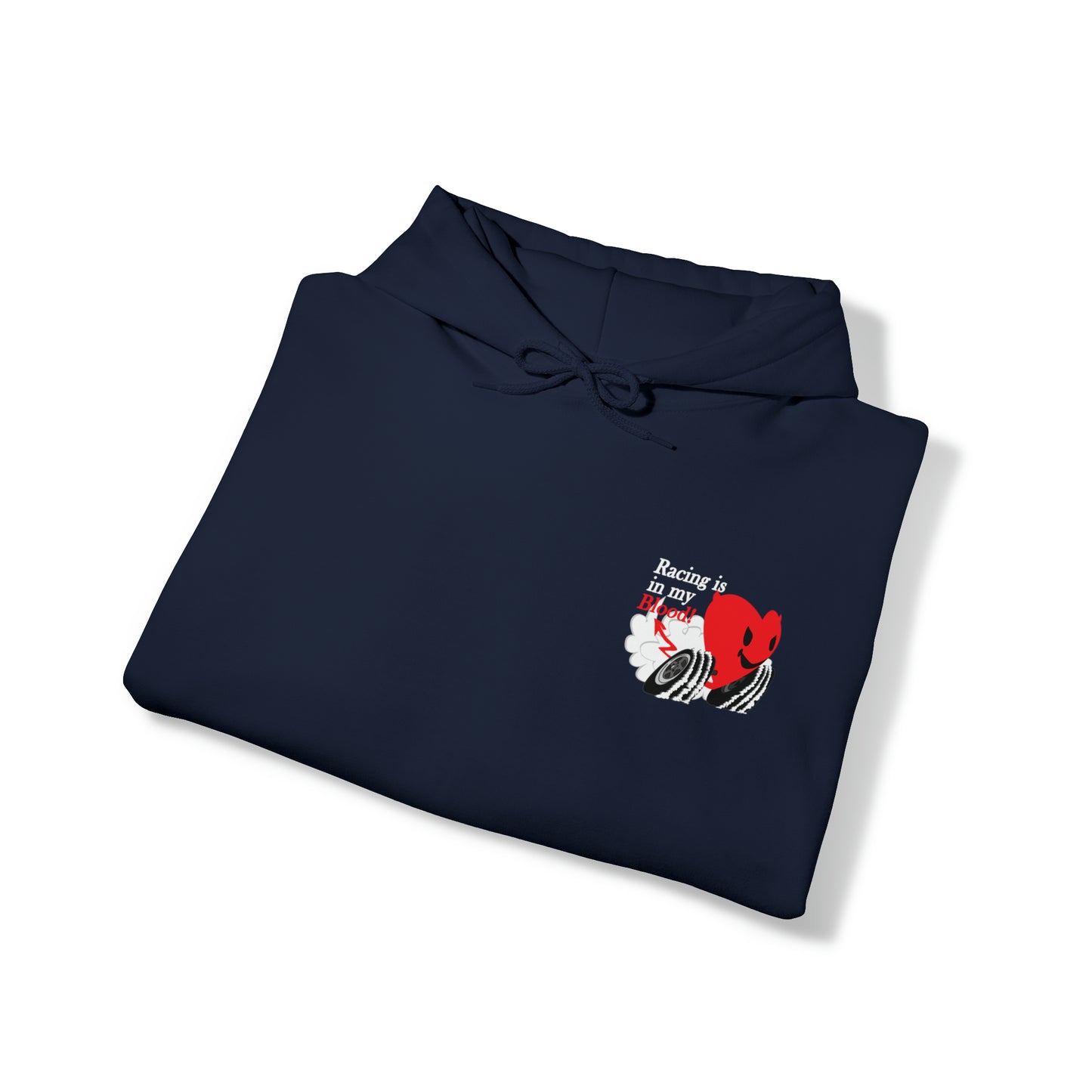 A Redline a Day Keeps Mechanic Away (Back Side) Unisex Heavy Blend™ Hooded Sweatshirt for Her