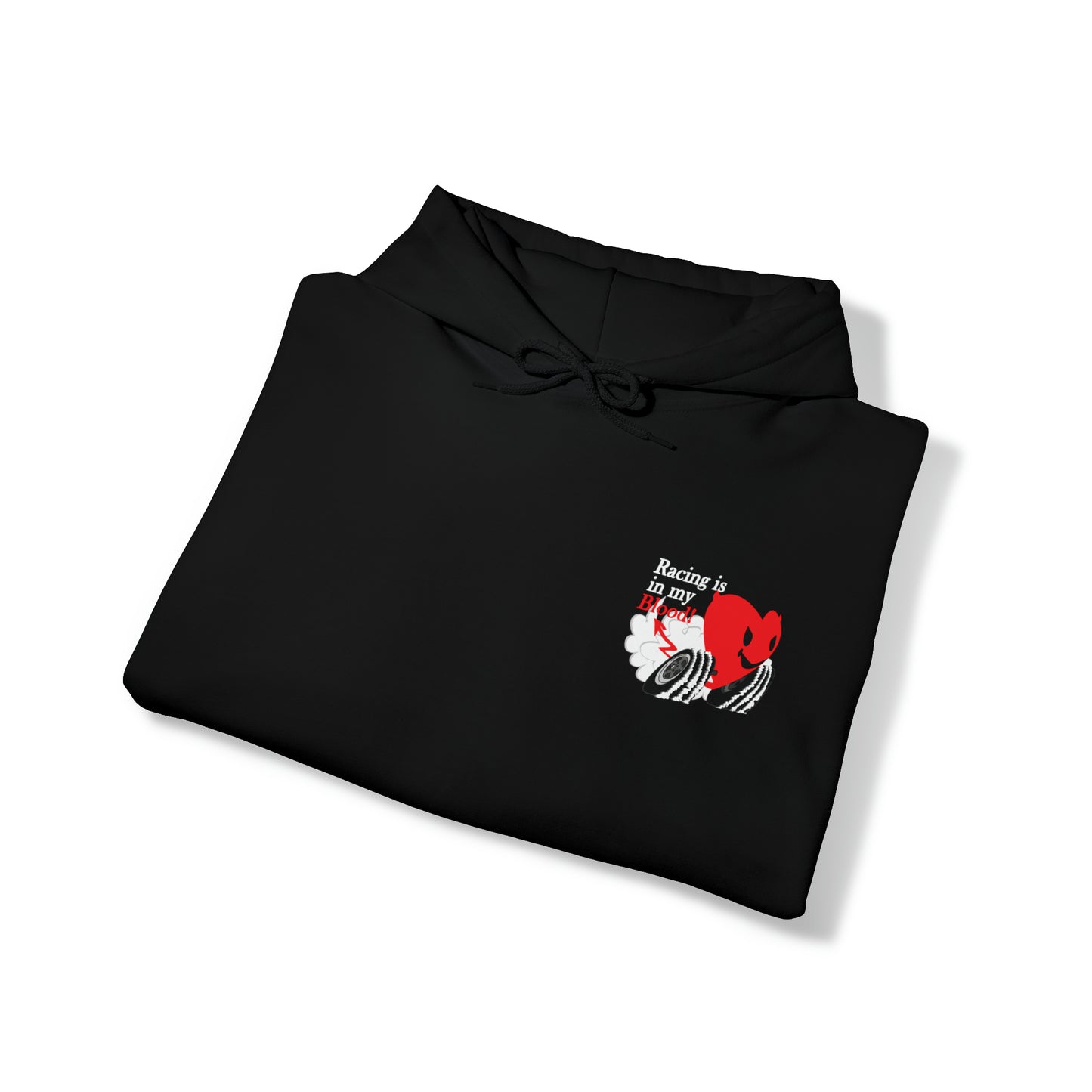 A Redline a Day Keeps Mechanic Away (Back Side) Unisex Heavy Blend™ Hooded Sweatshirt for Her