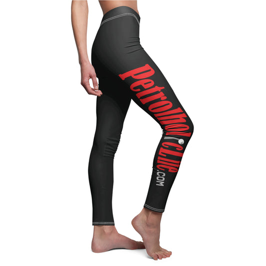 Devilish Heart Petrolholic Life - Women's Cut & Sew Casual Leggings (AOP)