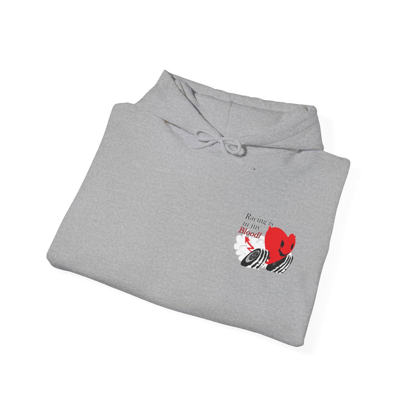 A Redline a Day Keeps Mechanic Away (Back Side) Unisex Heavy Blend™ Hooded Sweatshirt