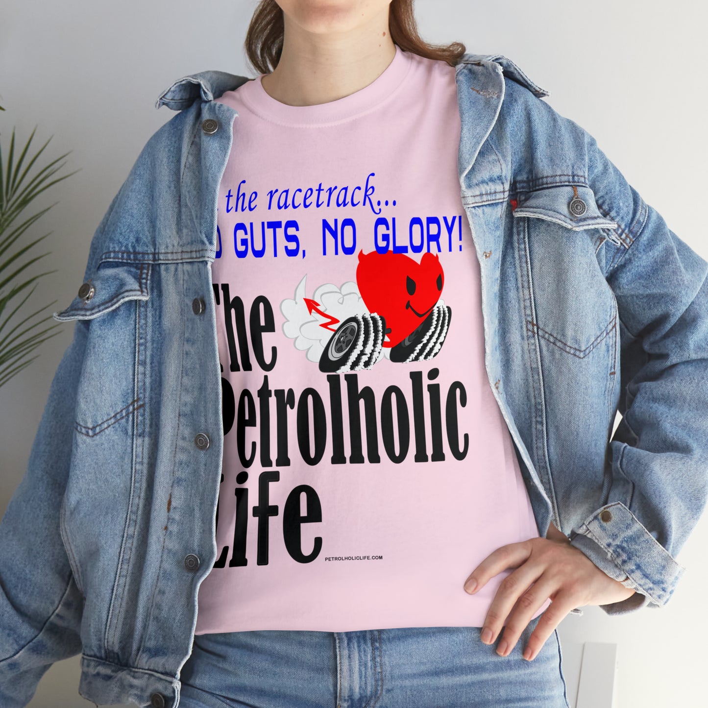 No Guts No Glory Heart Racing -  Unisex Heavy Cotton Tee