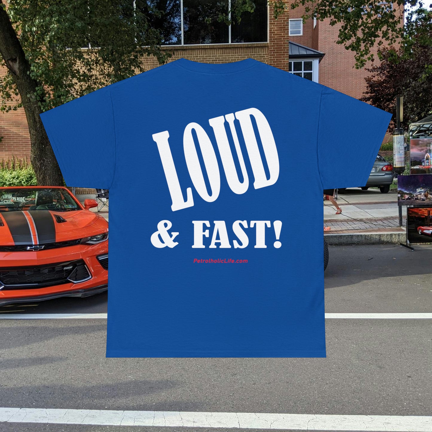Loud & Fast on back side - Unisex Heavy Cotton Tee