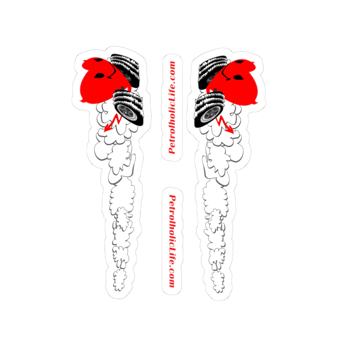 Devilish Heart Racing Kiss-Cut Stickers (Separate mirror images)