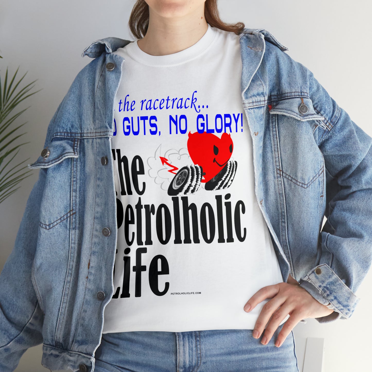 No Guts No Glory Heart Racing -  Unisex Heavy Cotton Tee