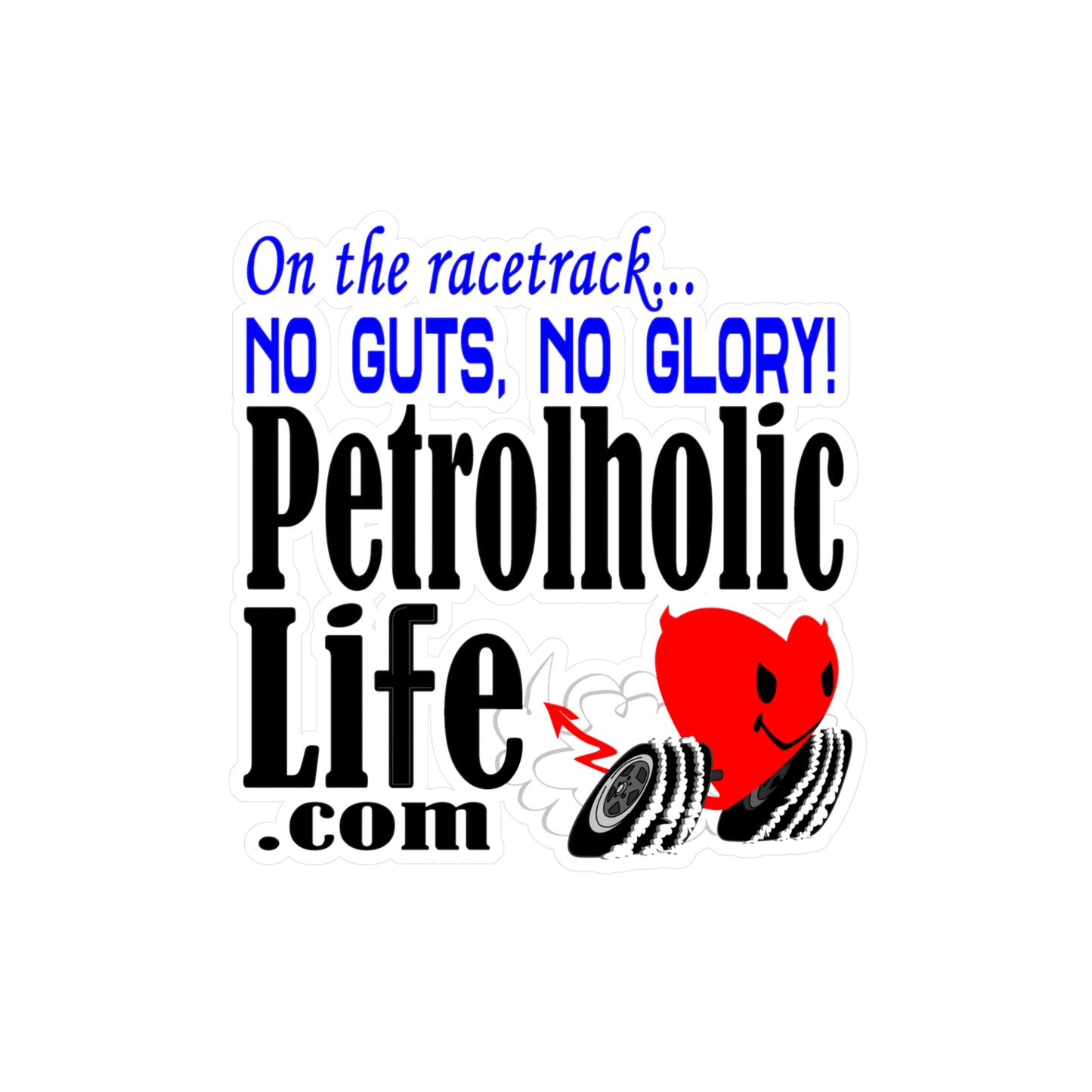 No Guts No Glory Racing Devilish Heart! Kiss-Cut Vinyl Decals