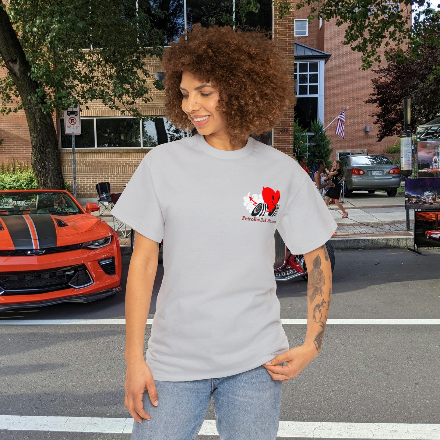 Loud & Fast on back side - Unisex Heavy Cotton Tee