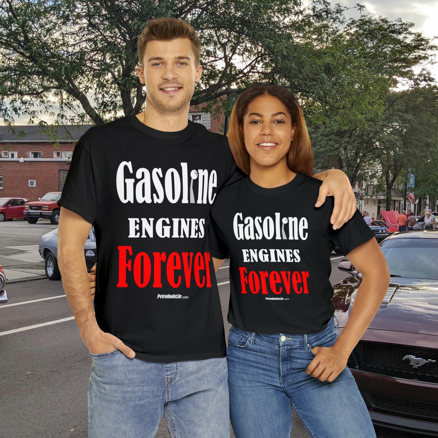 Gasoline Engines Forever - Unisex Heavy Cotton Tee