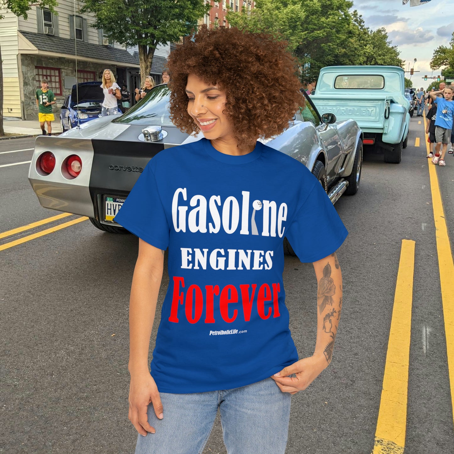 Gasoline Engines Forever - Unisex Heavy Cotton Tee