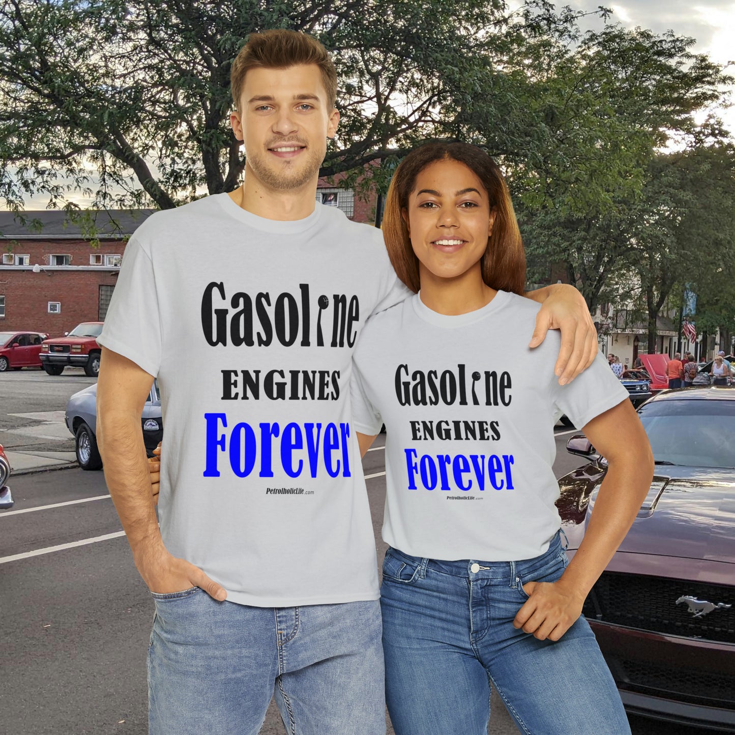 Gasoline Engines Forever - Unisex Heavy Cotton Tee