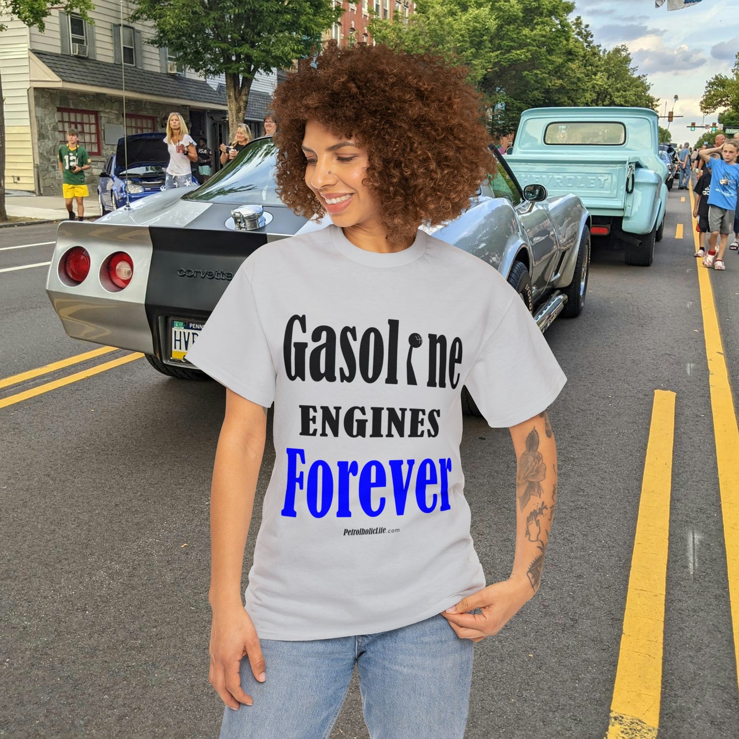 Gasoline Engines Forever - Unisex Heavy Cotton Tee