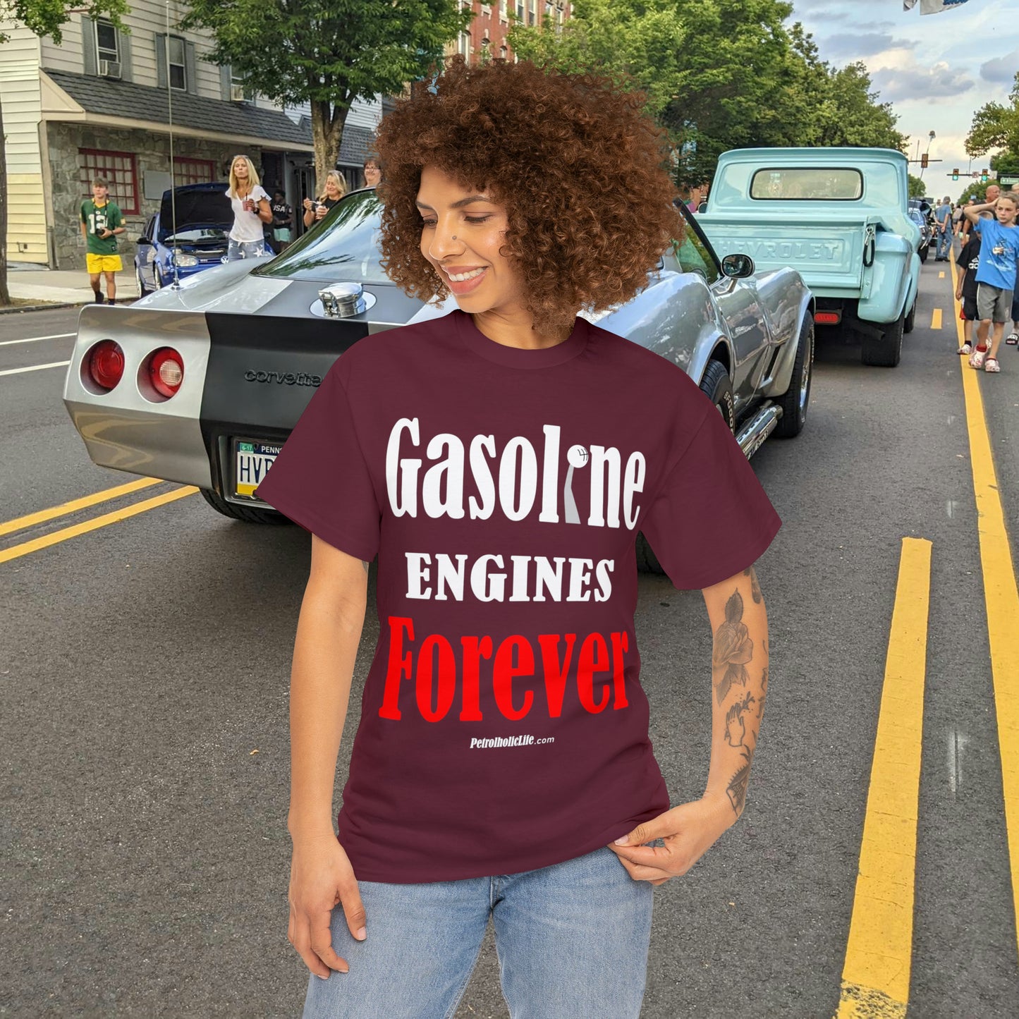 Gasoline Engines Forever - Unisex Heavy Cotton Tee