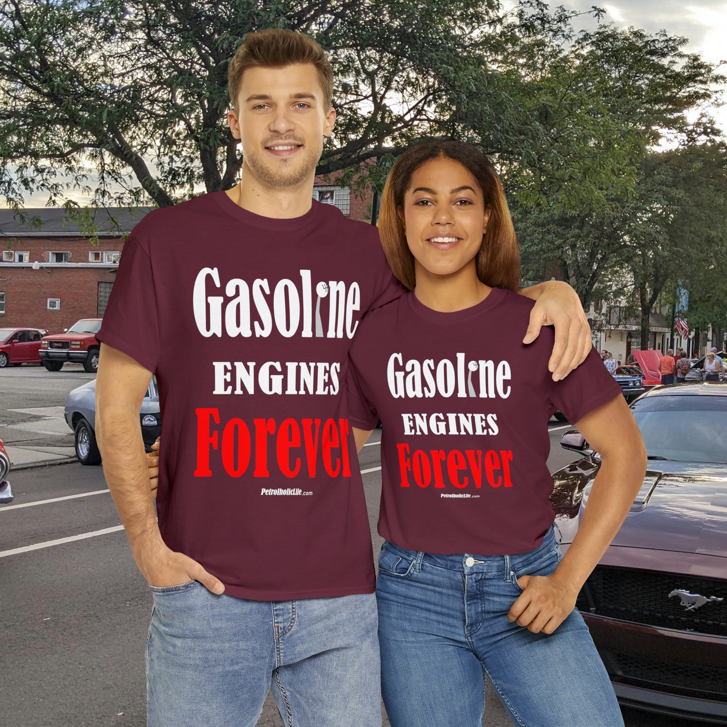 Gasoline Engines Forever - Unisex Heavy Cotton Tee