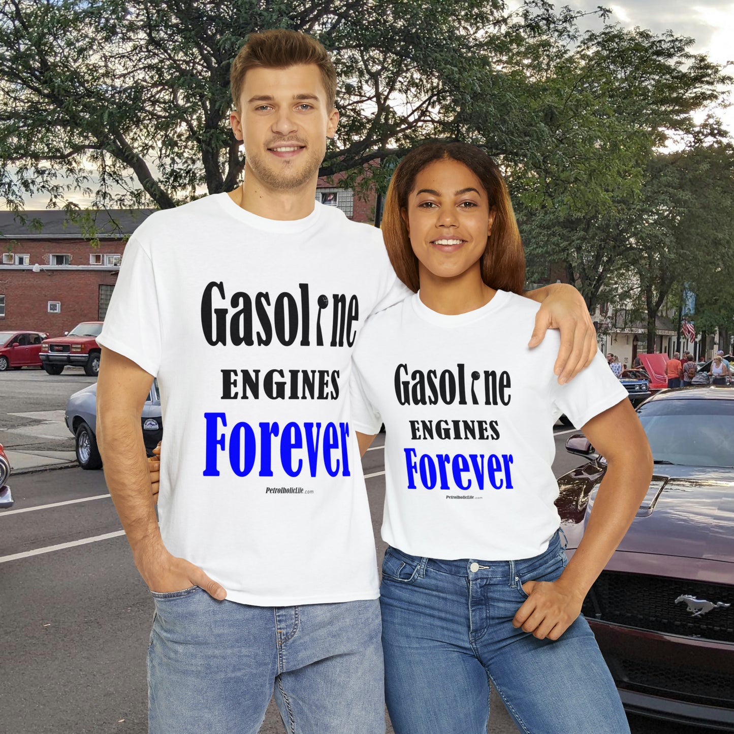 Gasoline Engines Forever - Unisex Heavy Cotton Tee