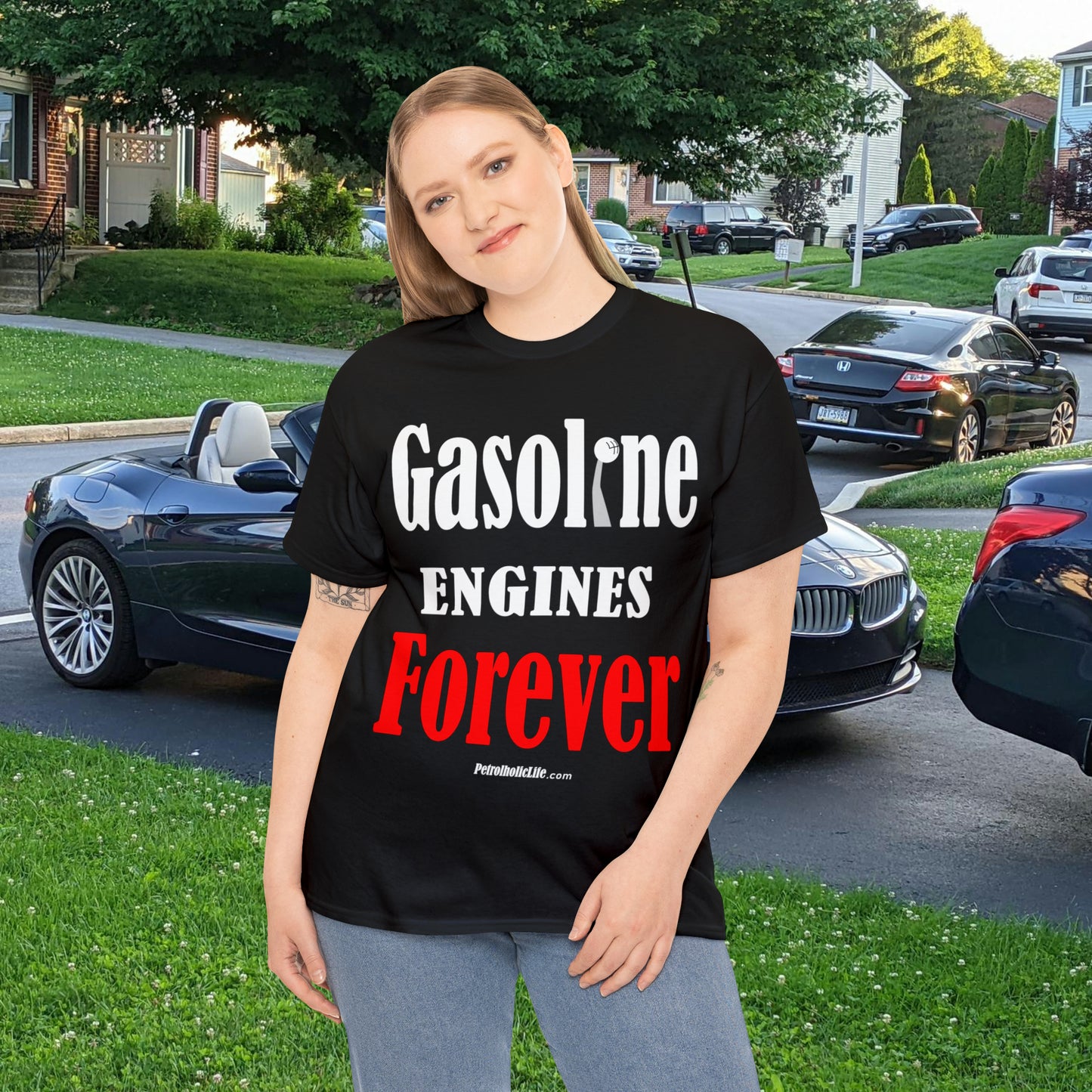 Gasoline Engines Forever - Unisex Heavy Cotton Tee