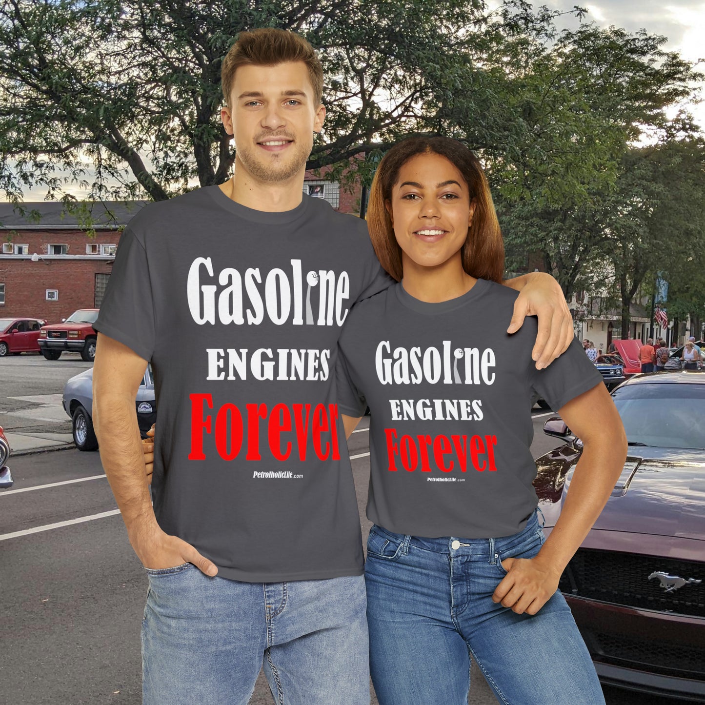 Gasoline Engines Forever - Unisex Heavy Cotton Tee